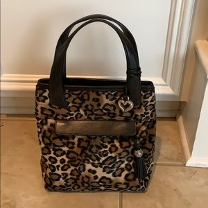 Brighton small Leather/Fabric Handbag